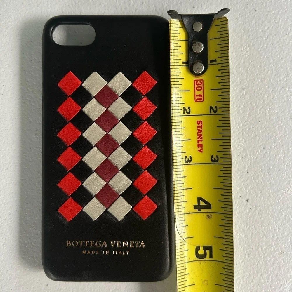 New!Bottega Veneta Black and Red Checkered iPhone Case